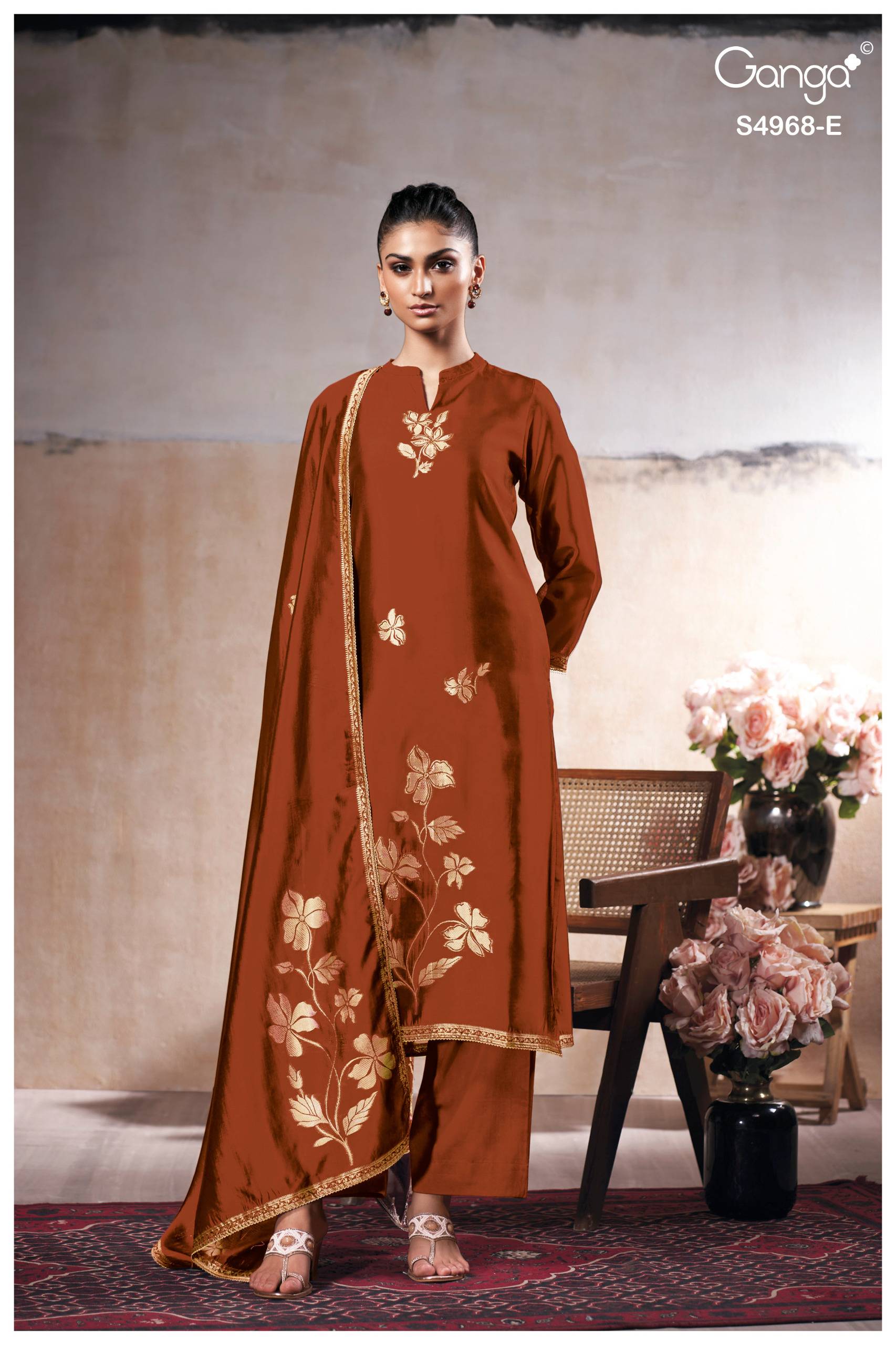 PRAVIKA 4968 SERIES By GANGAFASHION Stylish Beautiful Colourful Silk Dresses At Wholesale Price